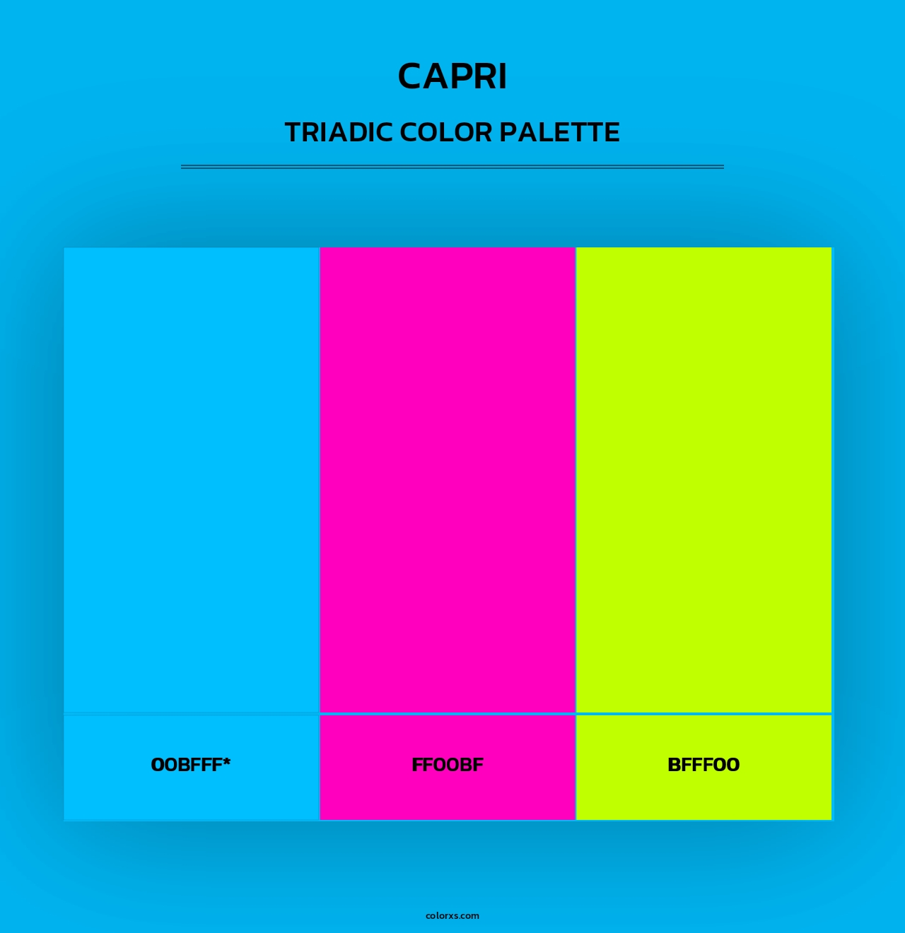 Capri - Triadic Color Palette