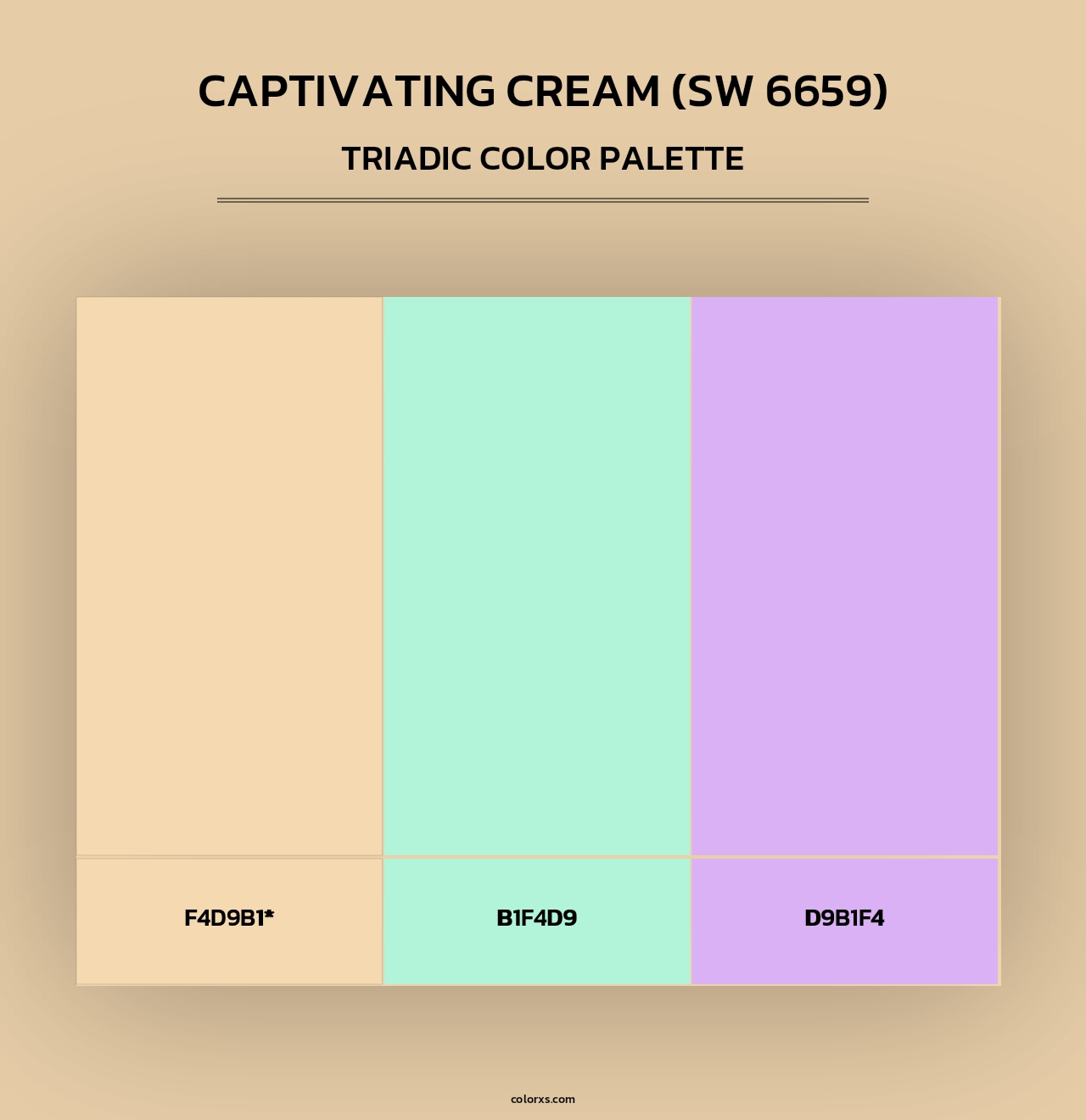 Captivating Cream (SW 6659) - Triadic Color Palette