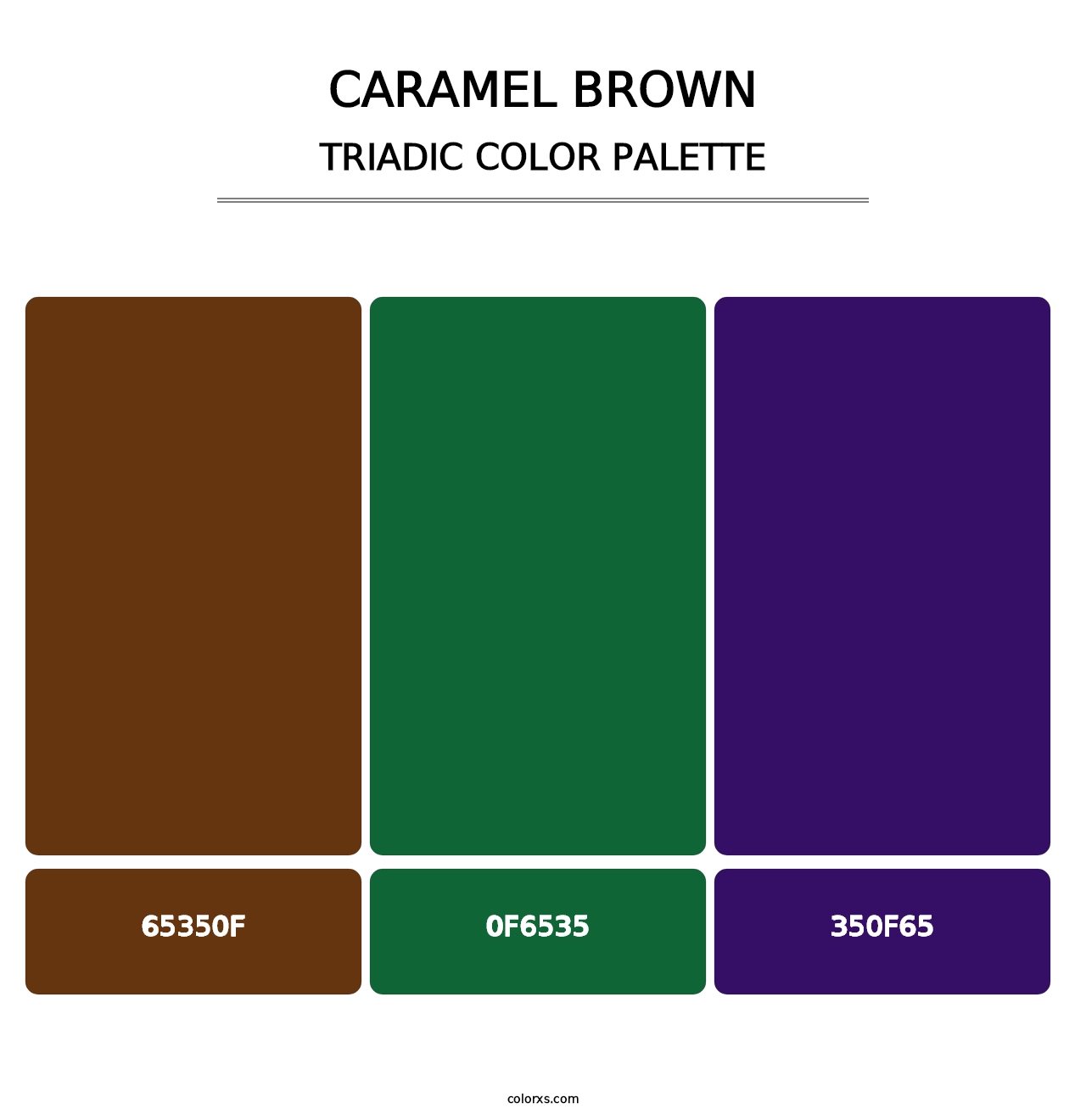Caramel Brown - Triadic Color Palette