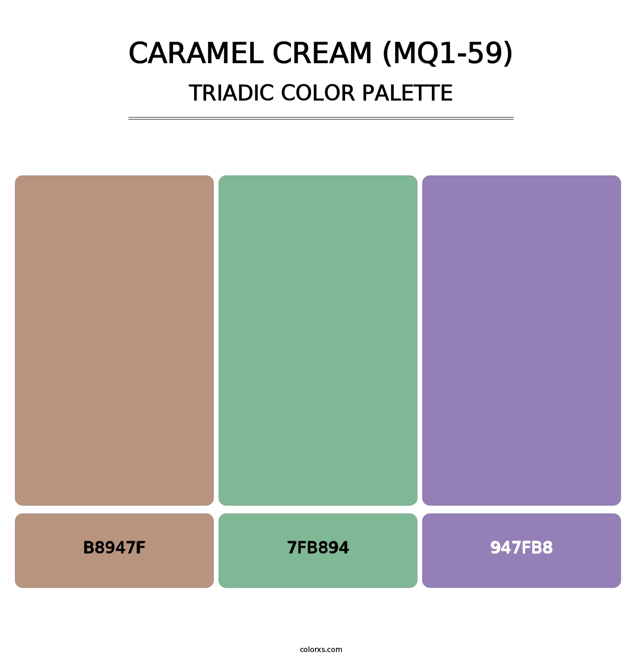 Caramel Cream (MQ1-59) - Triadic Color Palette