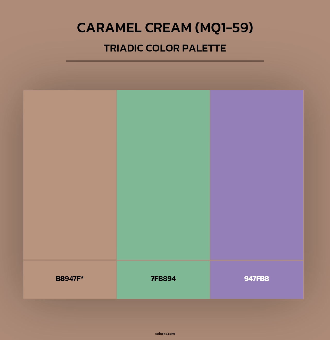 Caramel Cream (MQ1-59) - Triadic Color Palette
