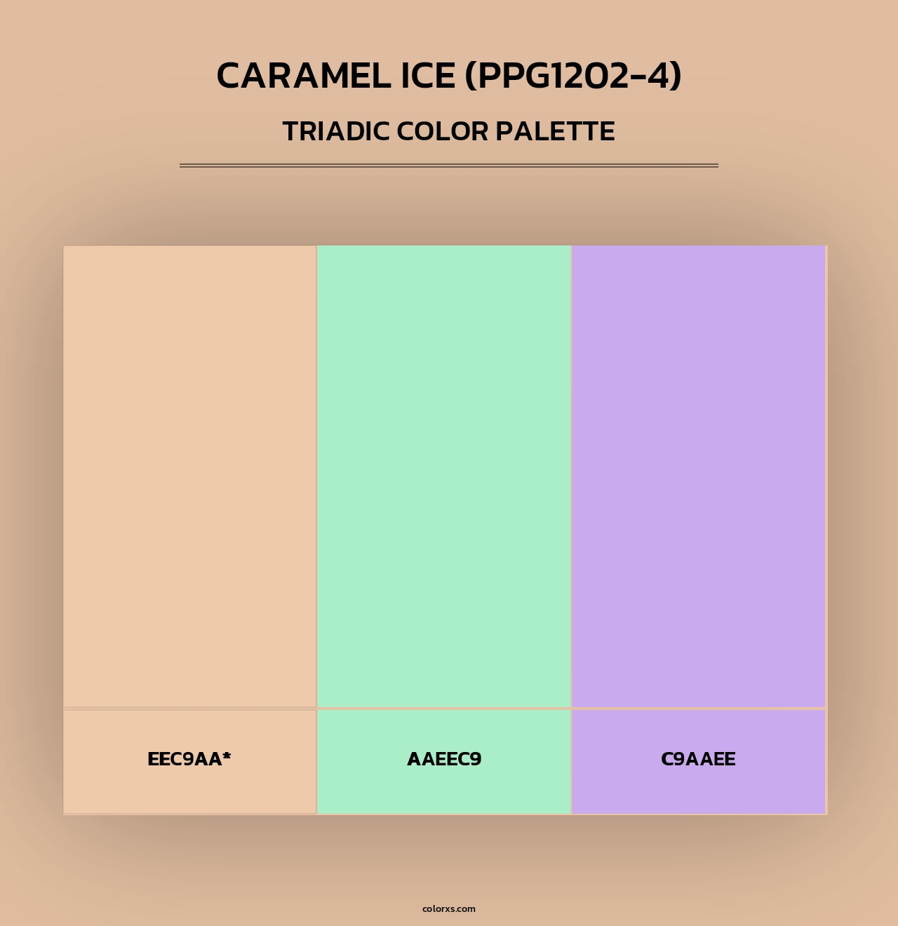 Caramel Ice (PPG1202-4) - Triadic Color Palette