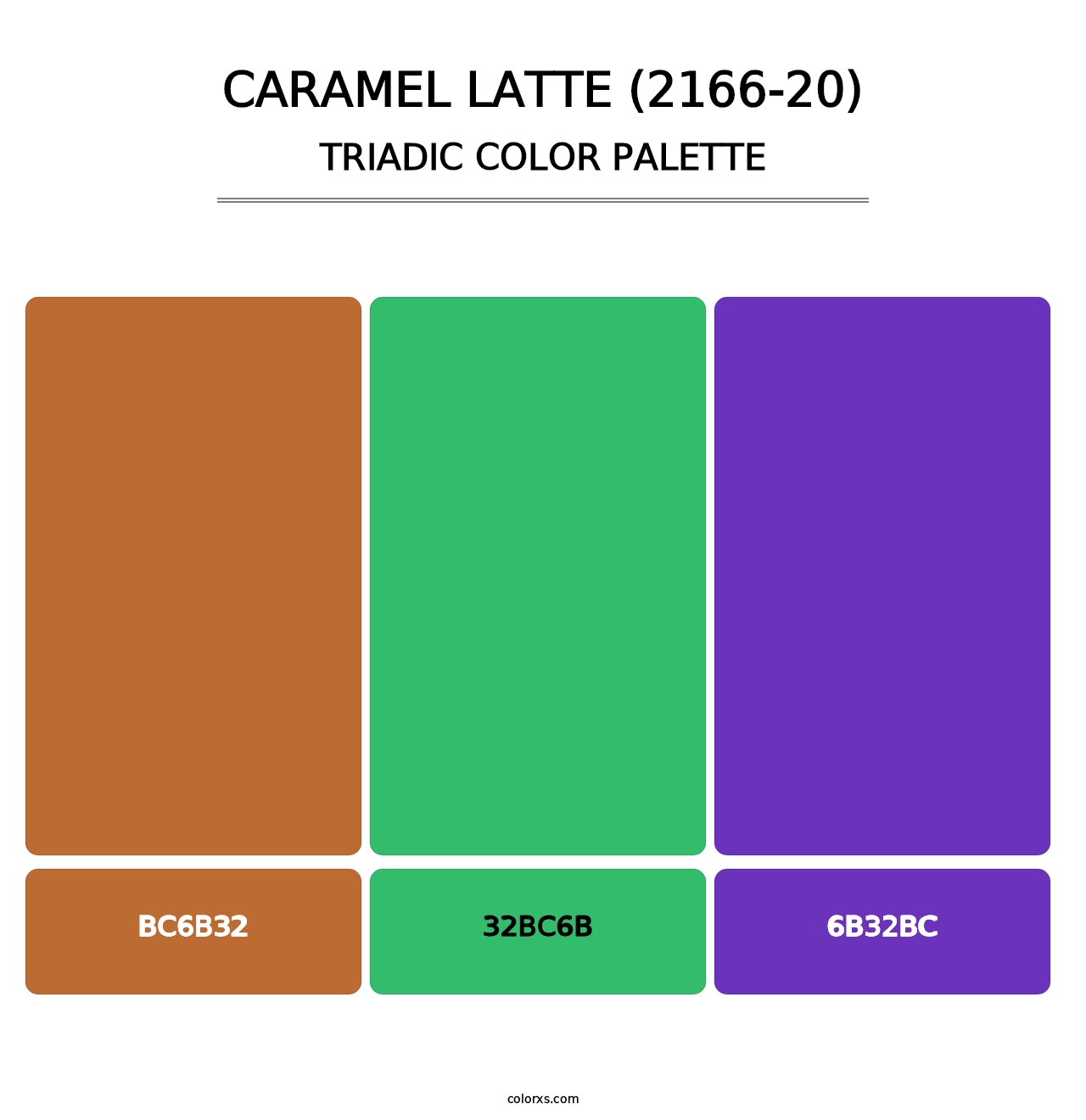 Caramel Latte (2166-20) - Triadic Color Palette