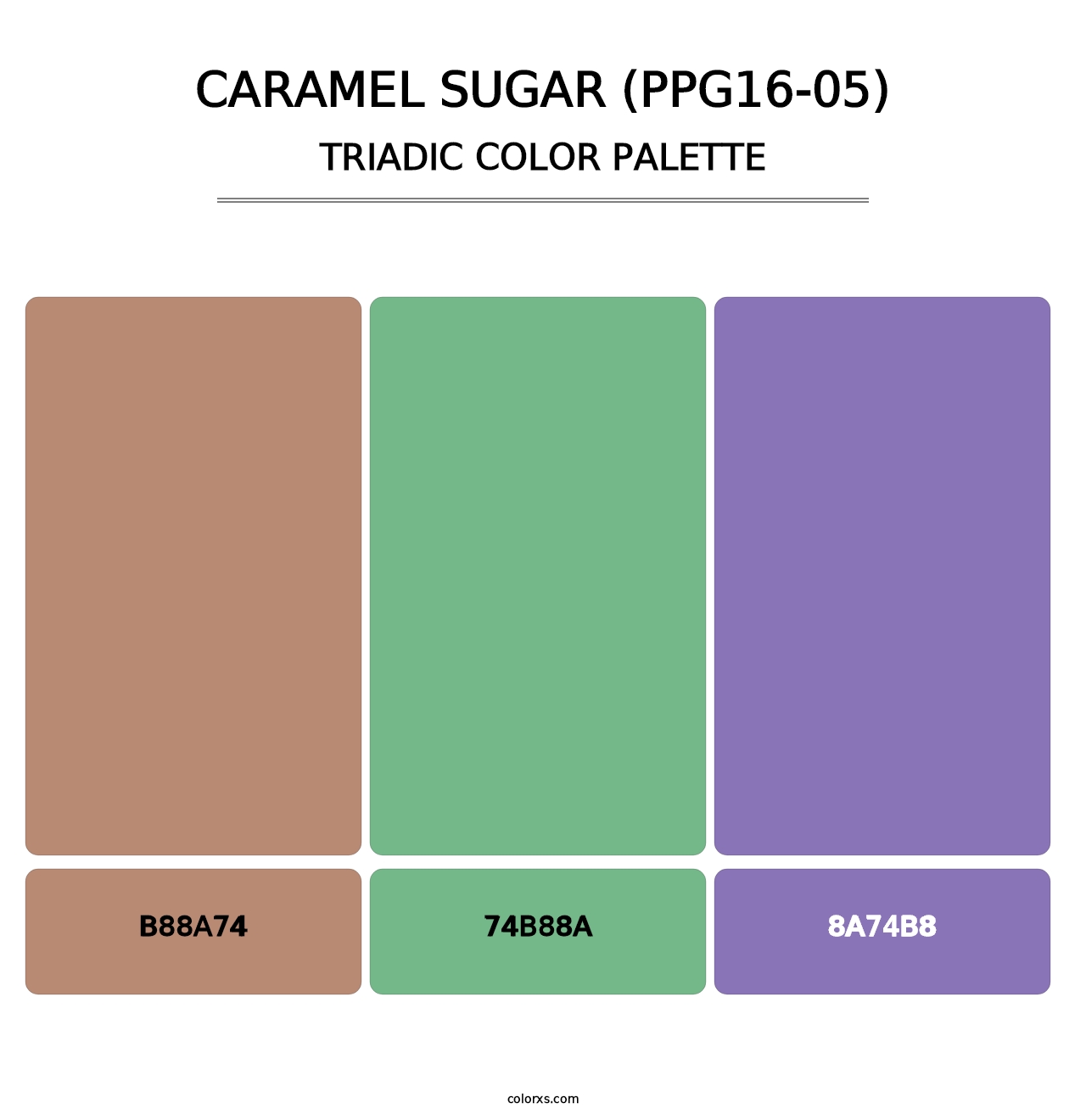 Caramel Sugar (PPG16-05) - Triadic Color Palette