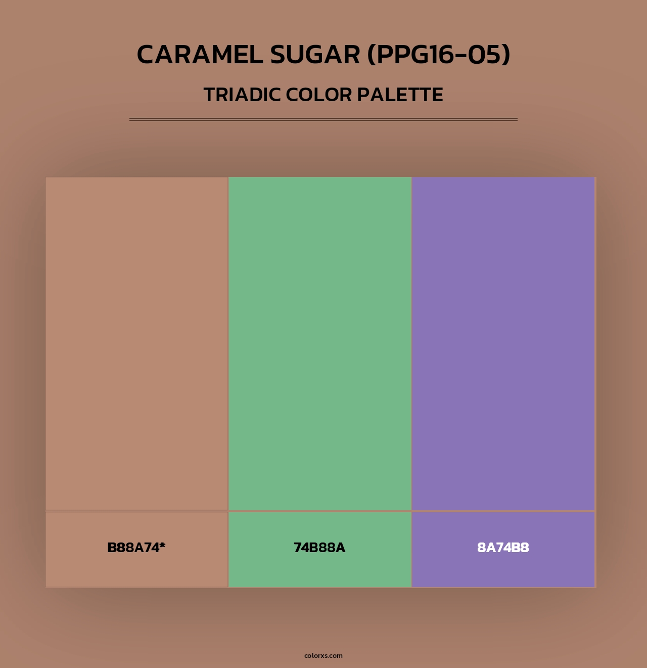 Caramel Sugar (PPG16-05) - Triadic Color Palette