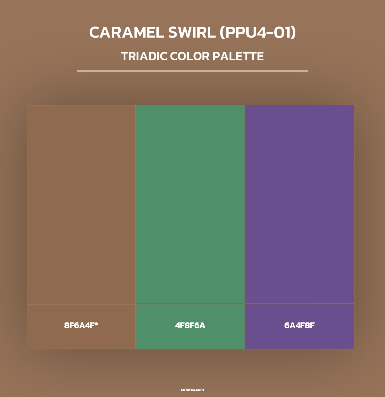 Caramel Swirl (PPU4-01) - Triadic Color Palette
