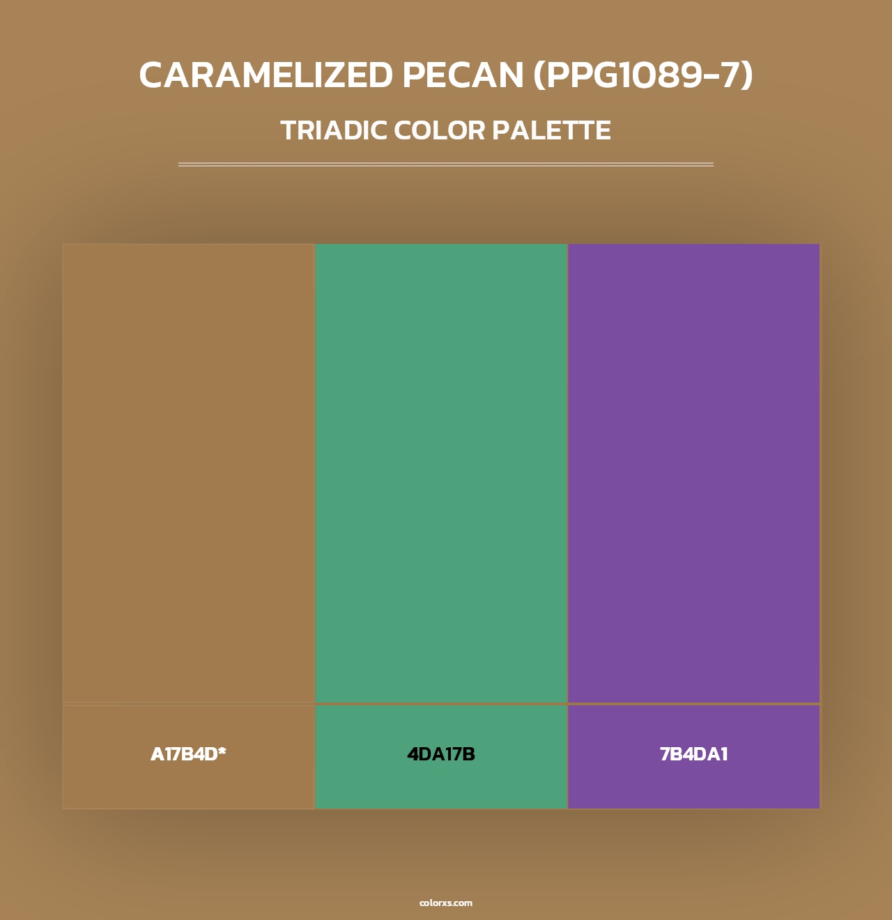 Caramelized Pecan (PPG1089-7) - Triadic Color Palette