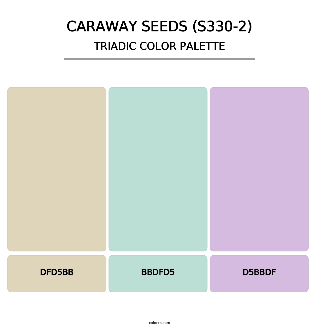 Caraway Seeds (S330-2) - Triadic Color Palette