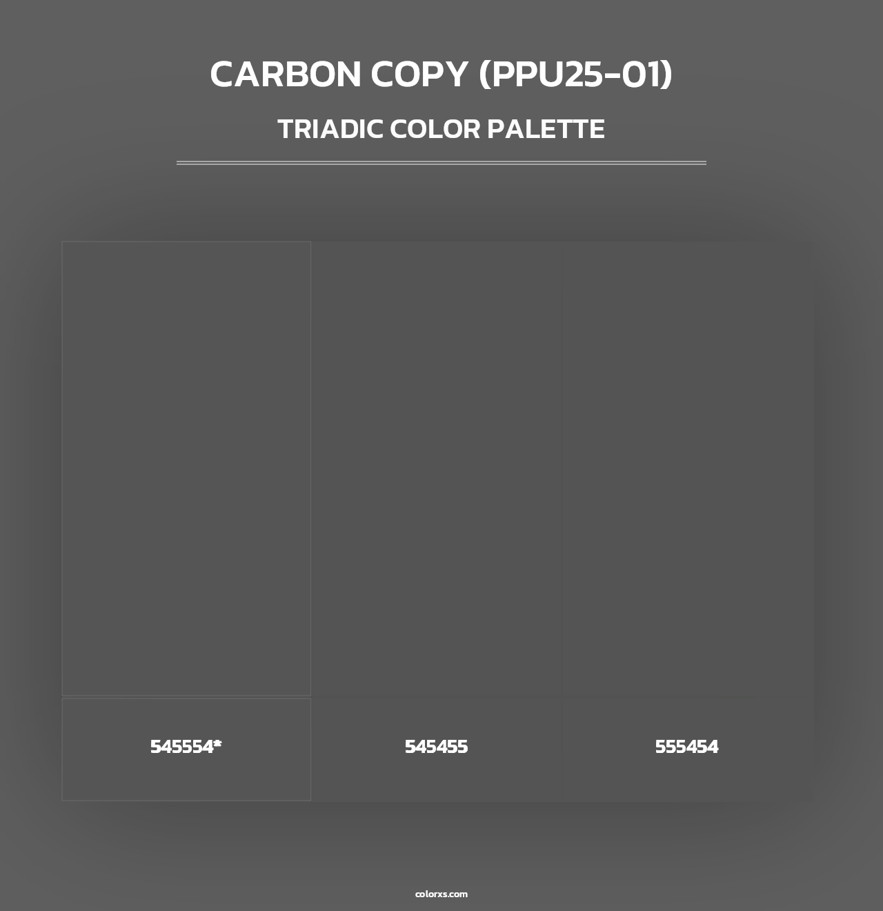 Carbon Copy (PPU25-01) - Triadic Color Palette