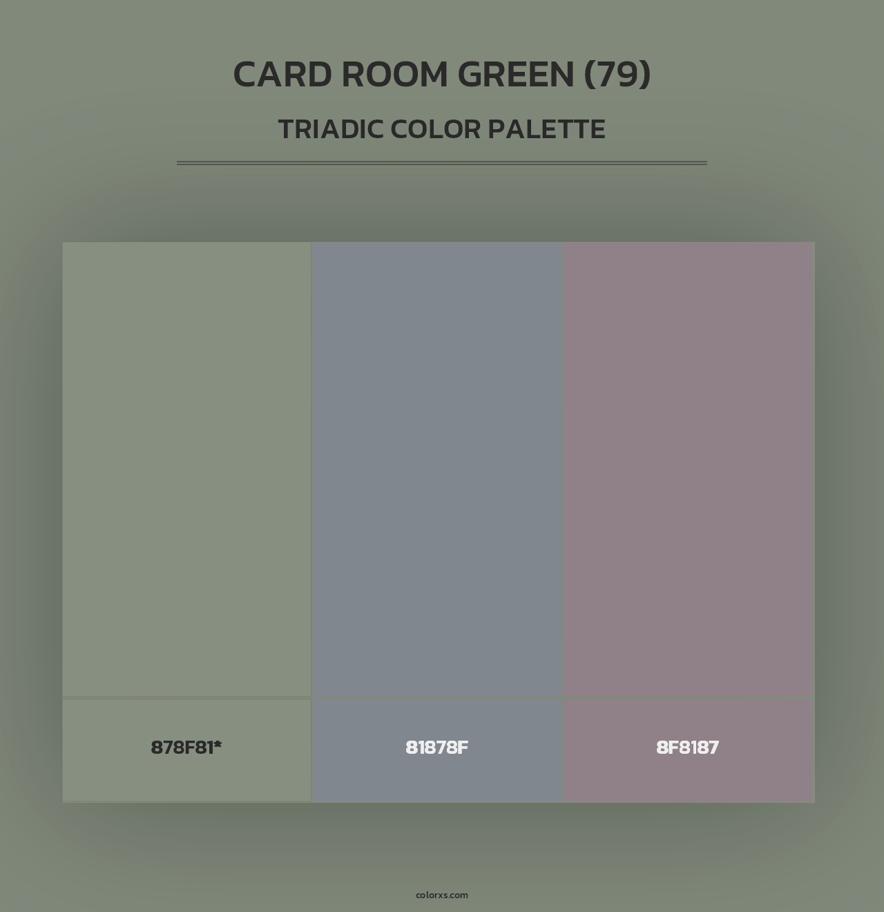 Card Room Green (79) - Triadic Color Palette