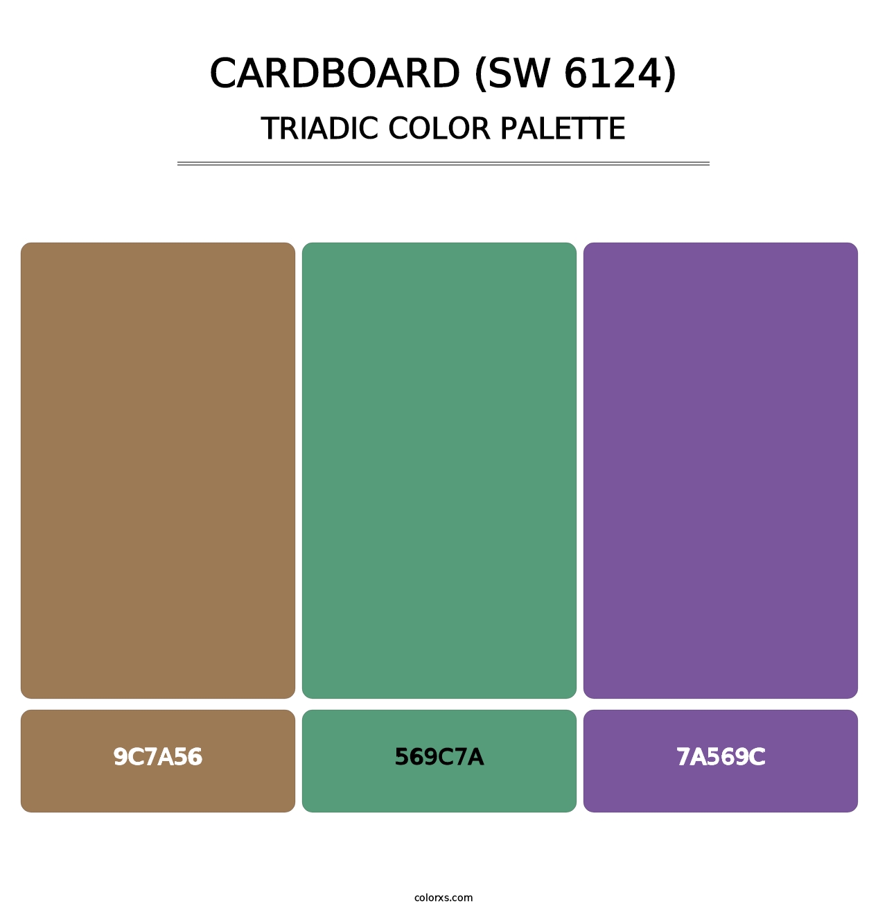Cardboard (SW 6124) - Triadic Color Palette