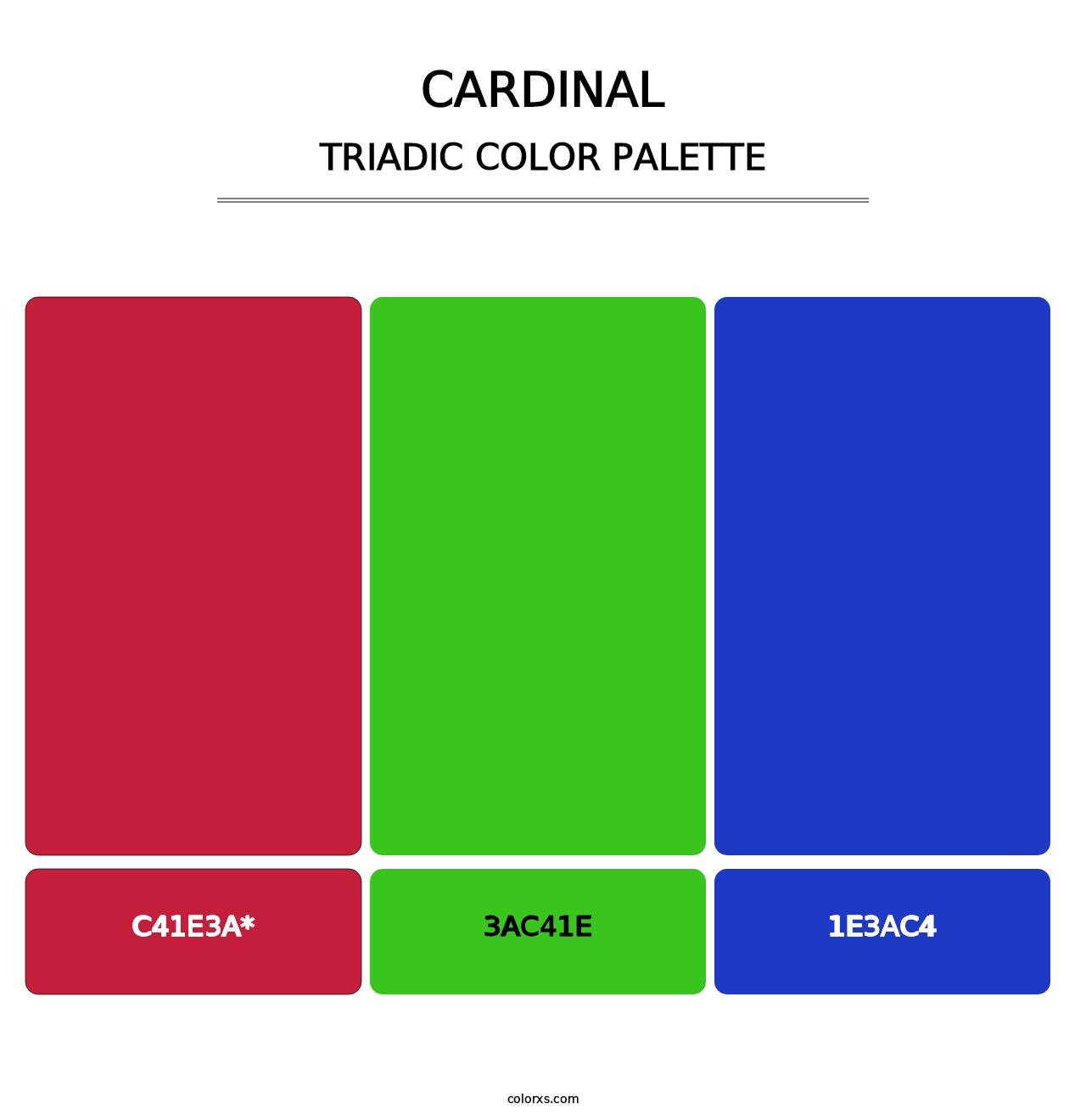 Cardinal - Triadic Color Palette