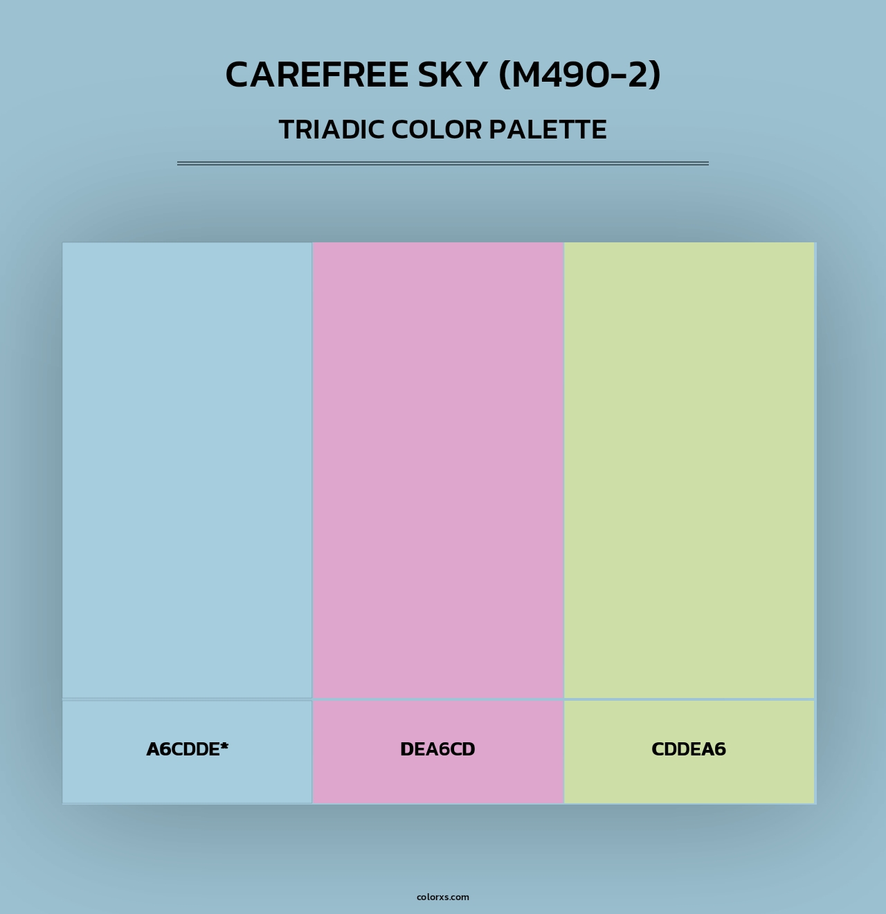 Carefree Sky (M490-2) - Triadic Color Palette