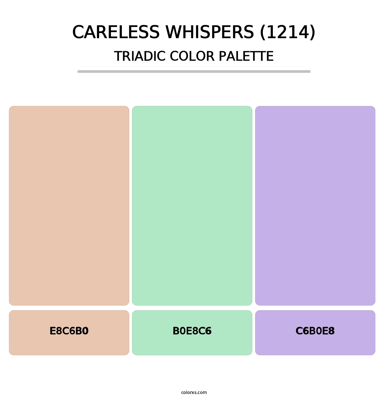 Careless Whispers (1214) - Triadic Color Palette