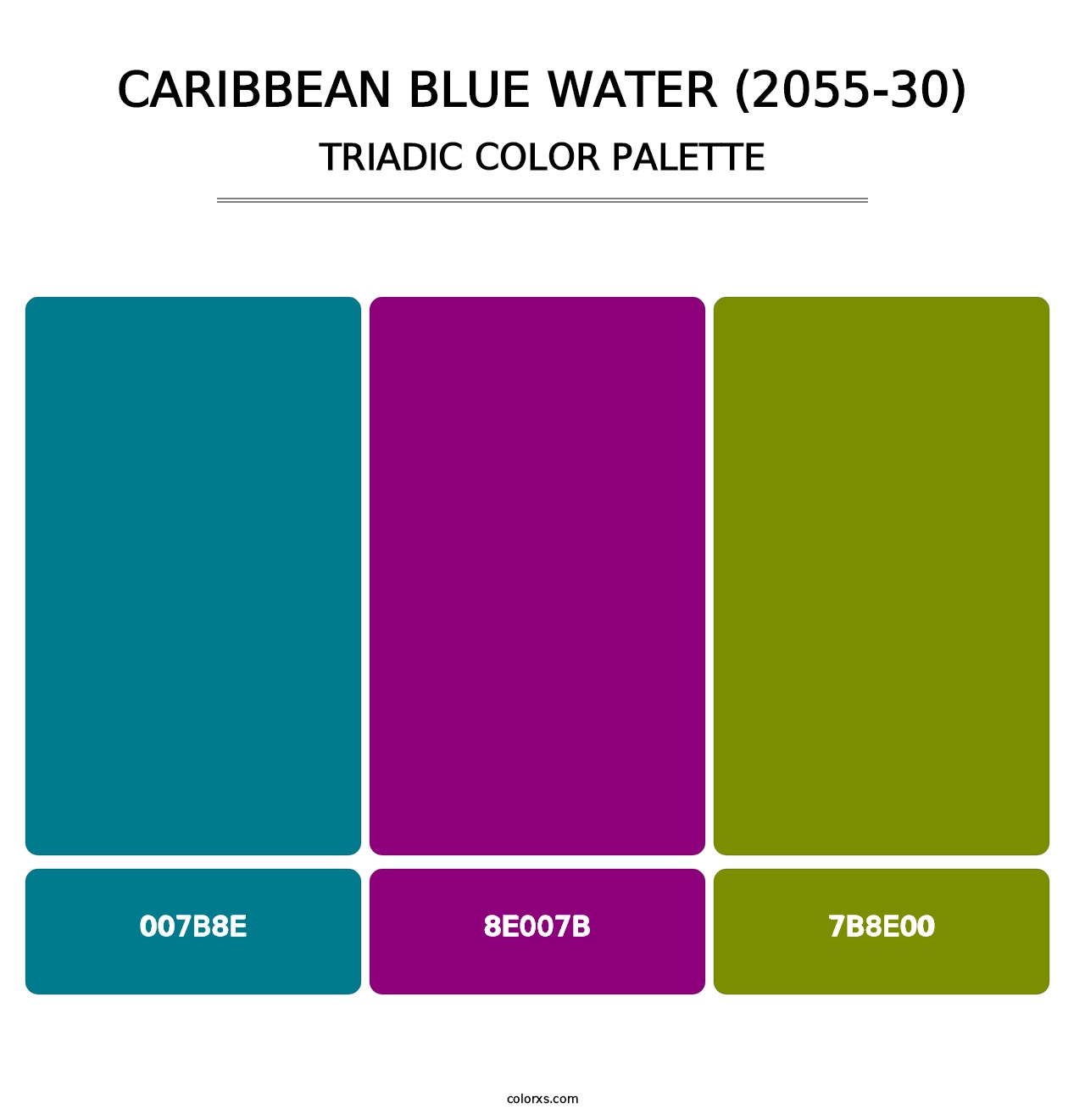 Caribbean Blue Water (2055-30) - Triadic Color Palette