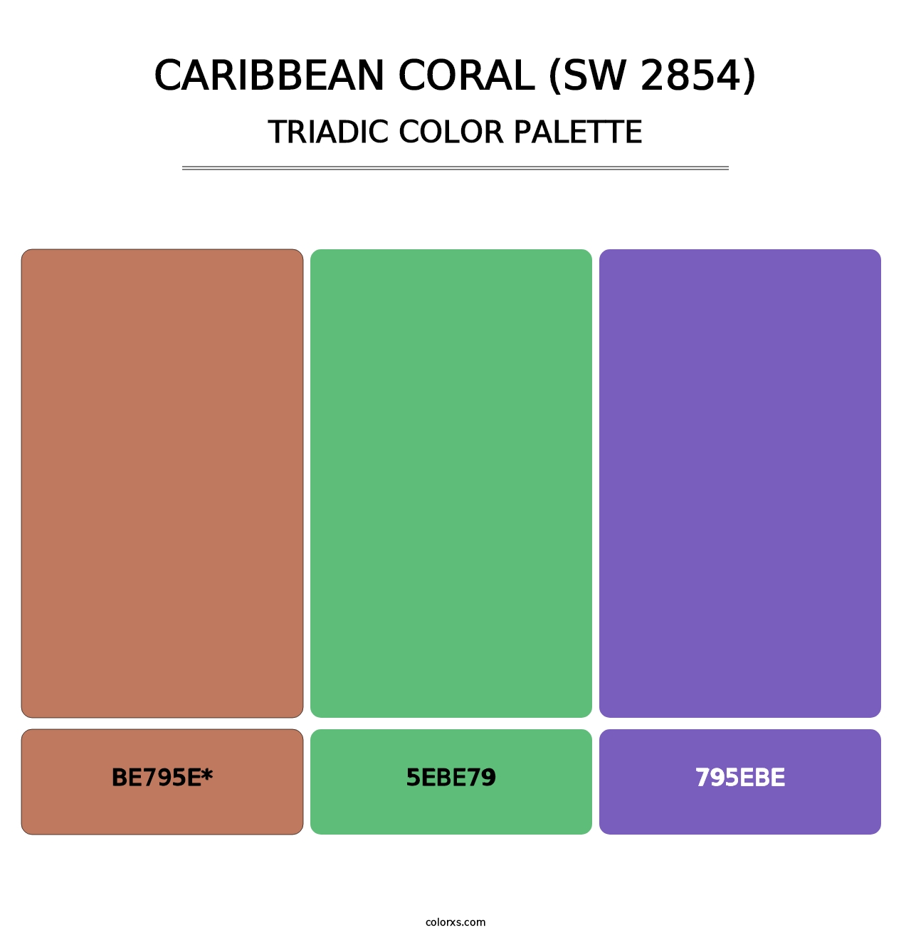 Caribbean Coral (SW 2854) - Triadic Color Palette