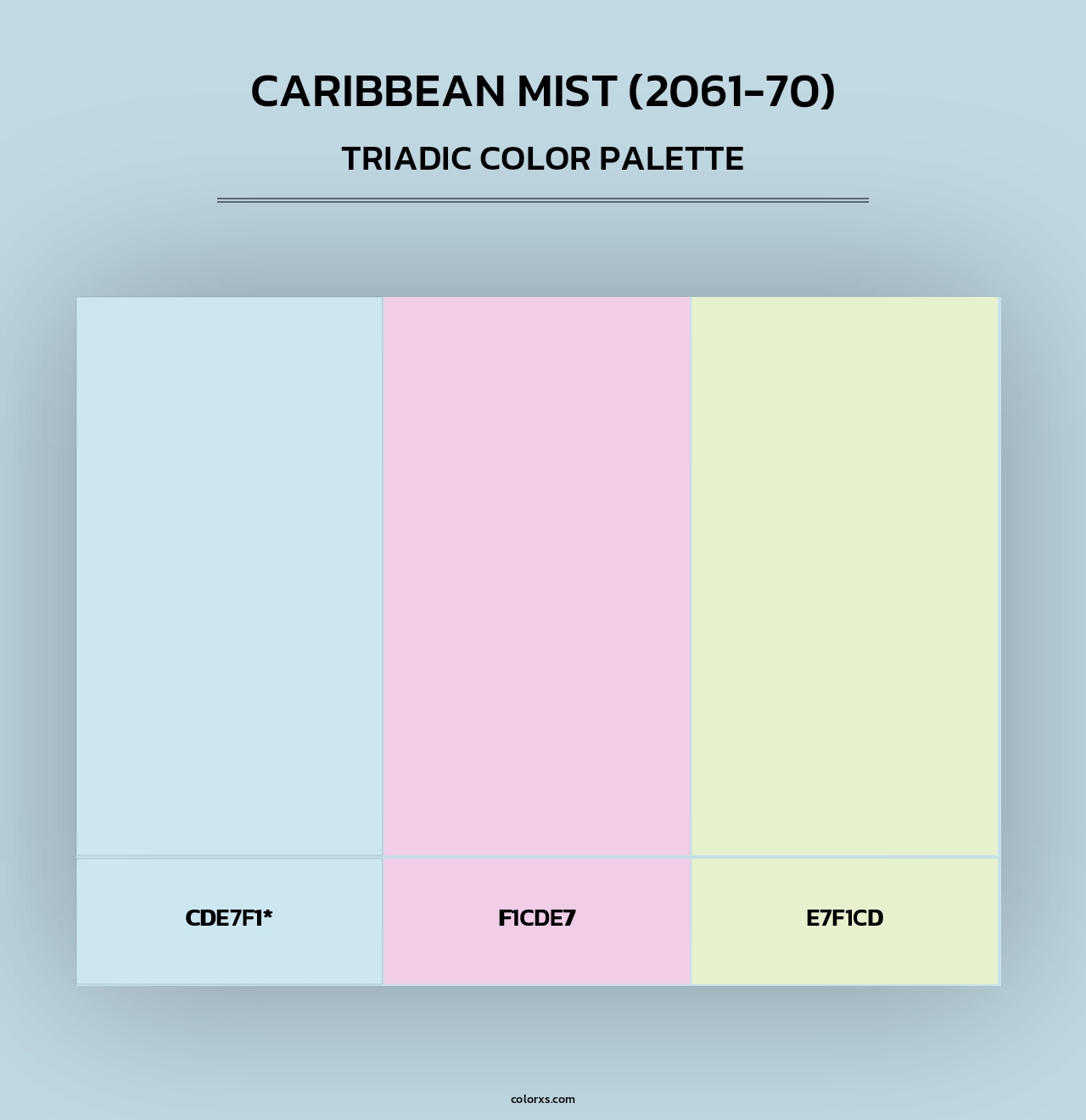 Caribbean Mist (2061-70) - Triadic Color Palette