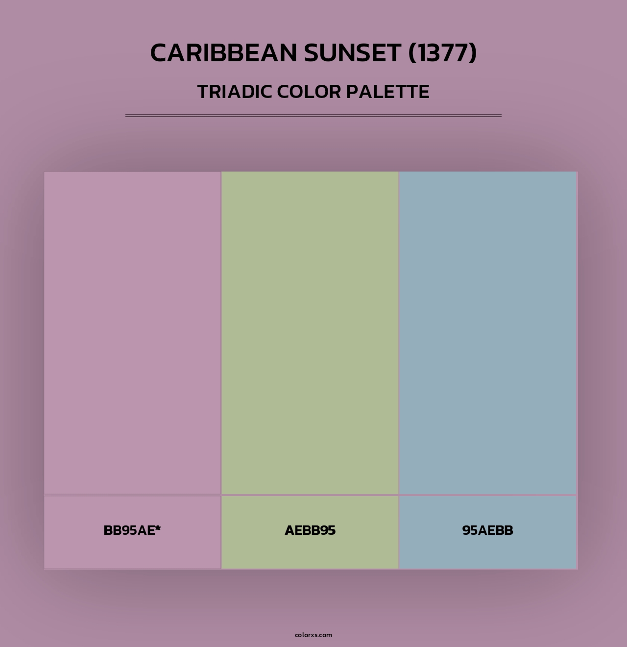 Caribbean Sunset (1377) - Triadic Color Palette