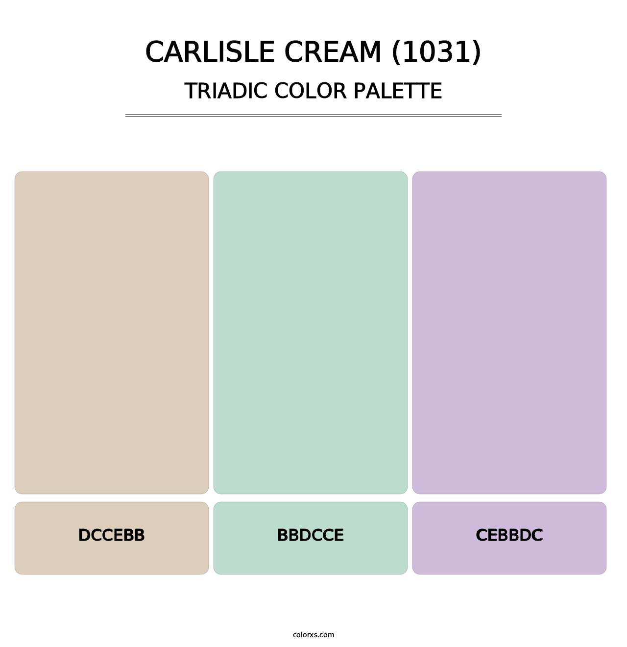 Carlisle Cream (1031) - Triadic Color Palette