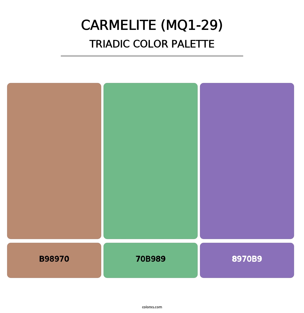 Carmelite (MQ1-29) - Triadic Color Palette