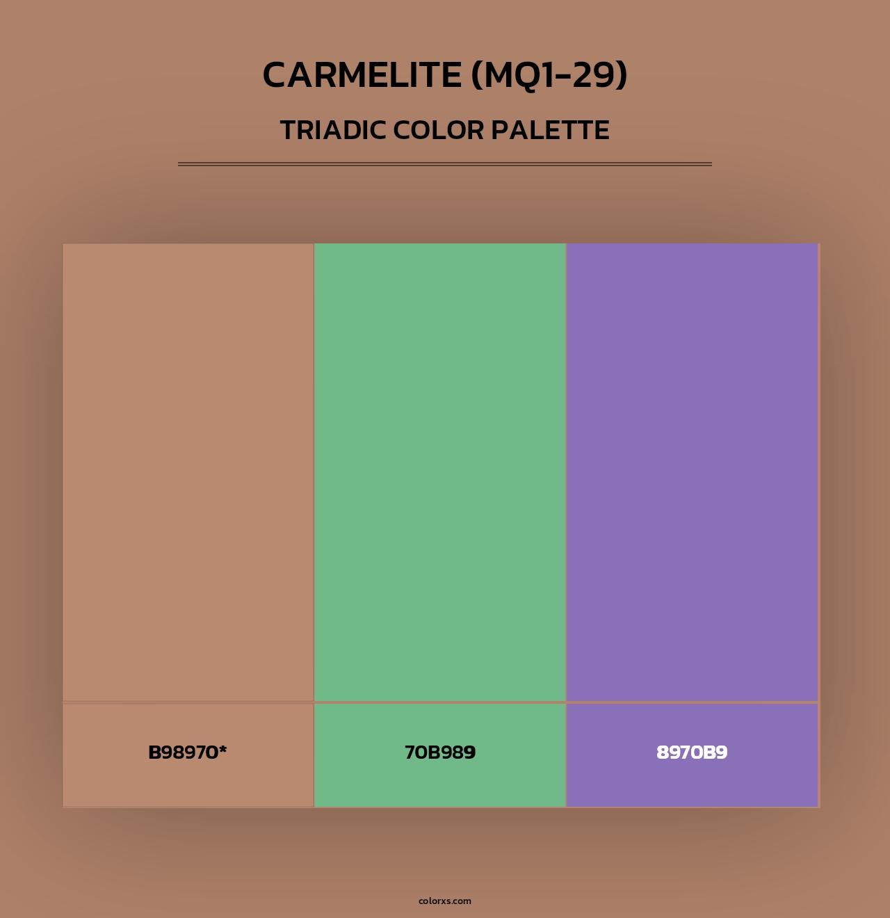 Carmelite (MQ1-29) - Triadic Color Palette