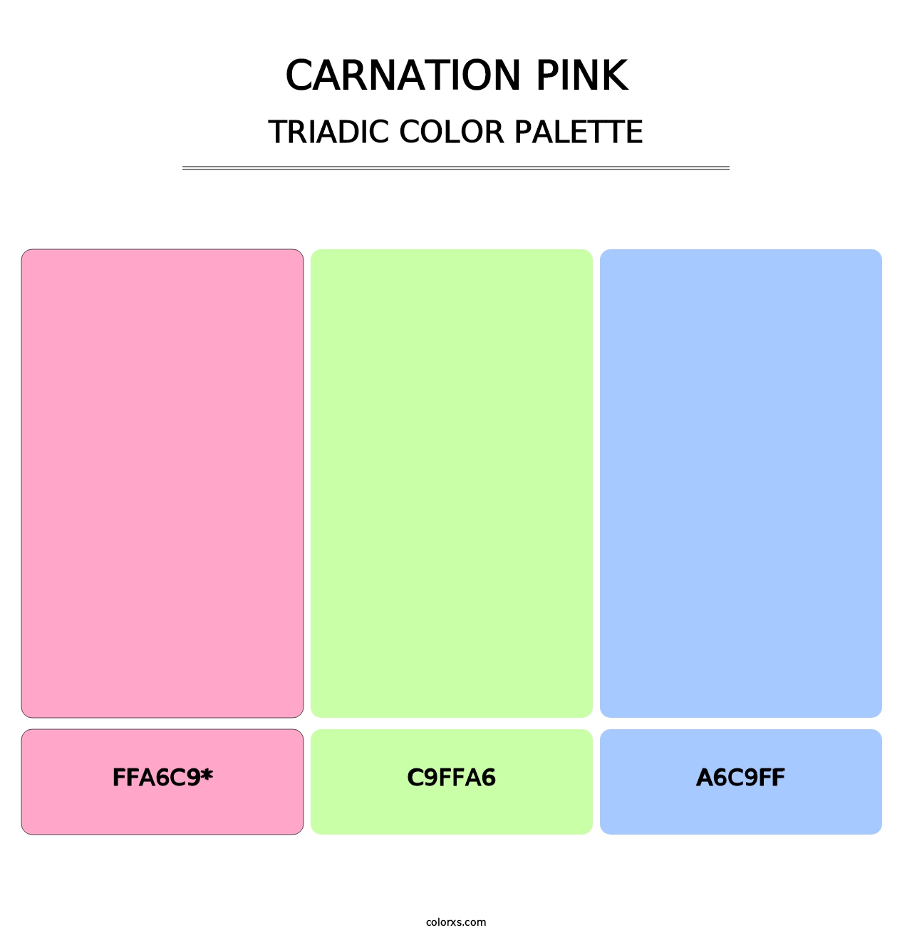 Carnation Pink - Triadic Color Palette