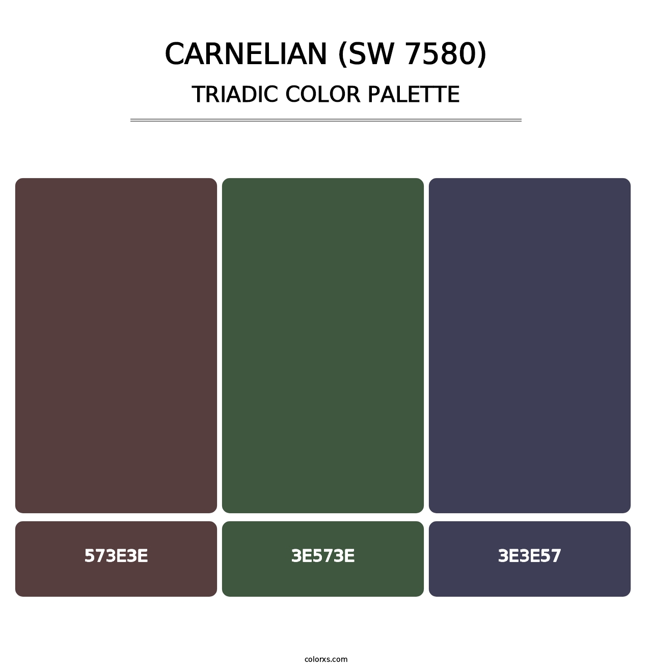 Carnelian (SW 7580) - Triadic Color Palette