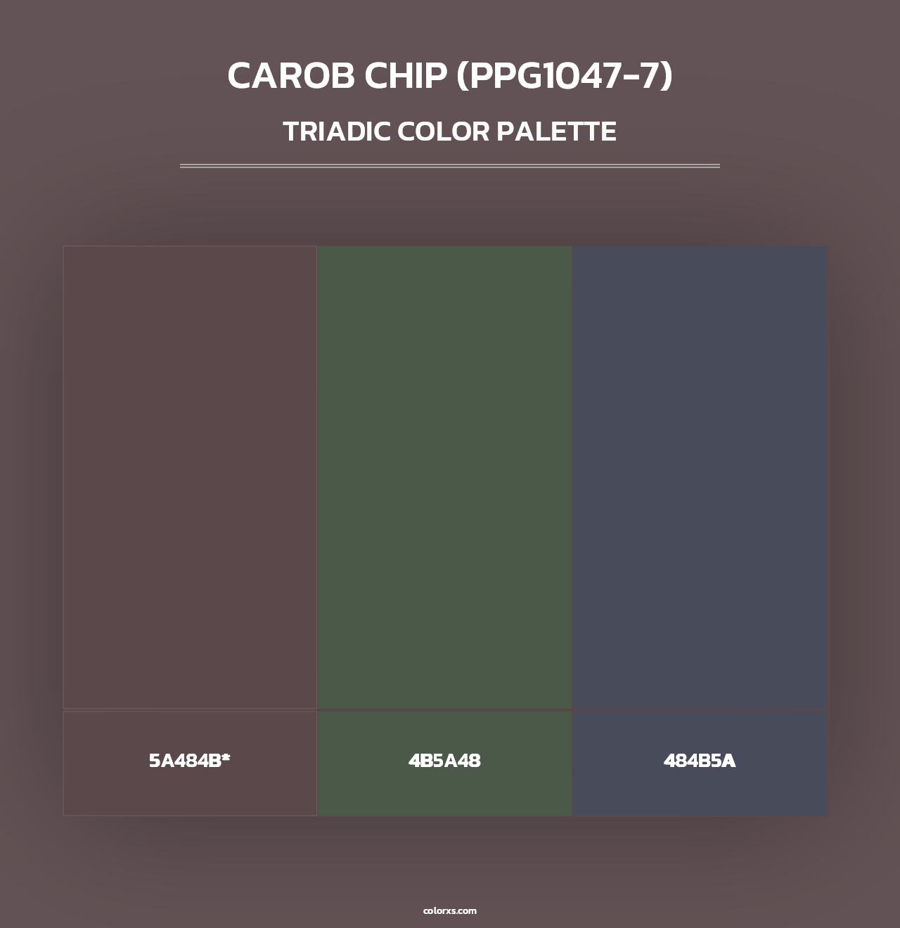 Carob Chip (PPG1047-7) - Triadic Color Palette