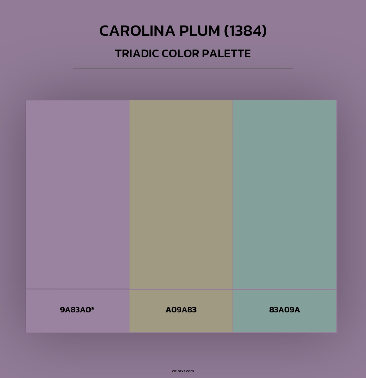 Carolina Plum (1384) - Triadic Color Palette