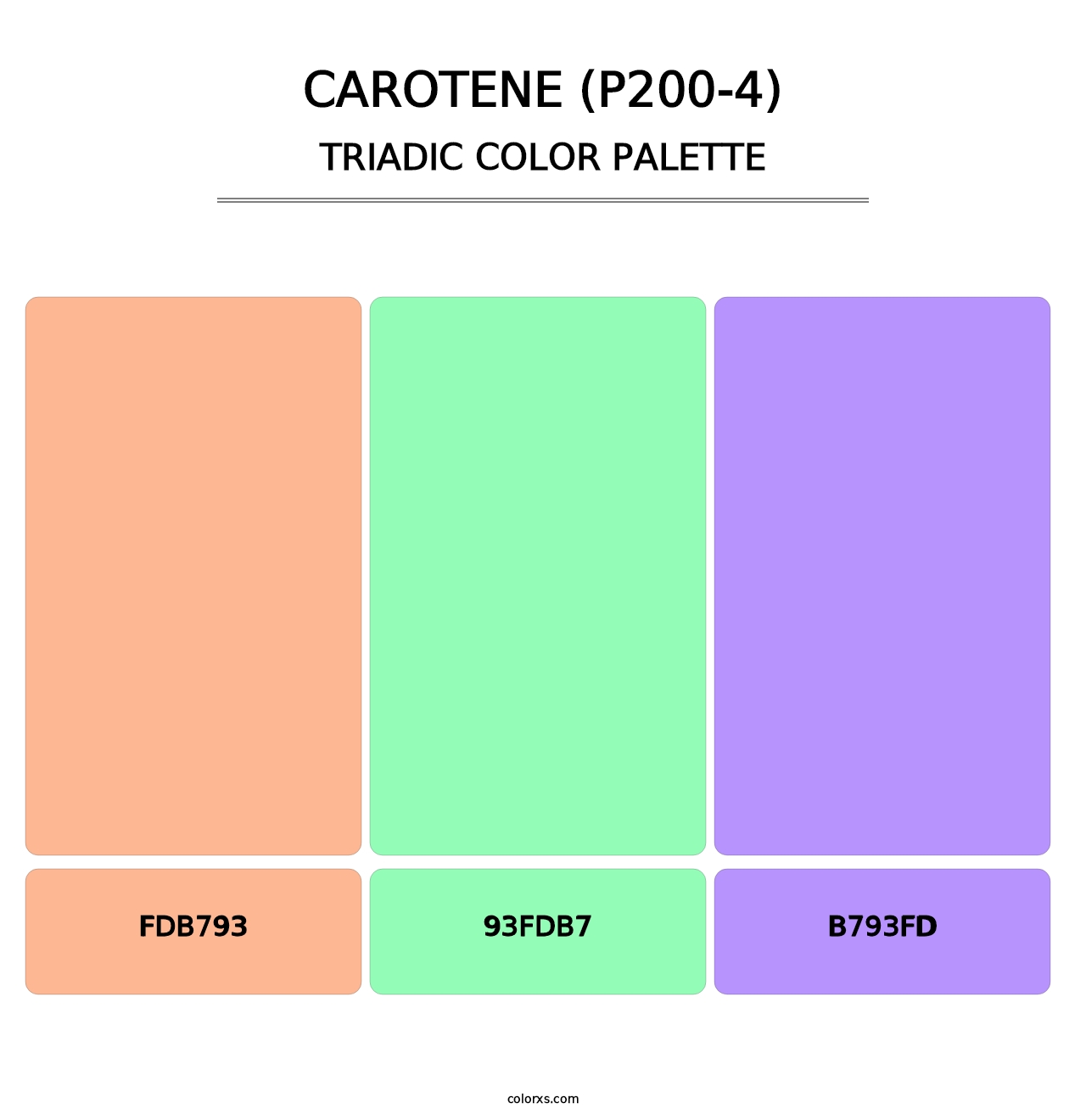 Carotene (P200-4) - Triadic Color Palette