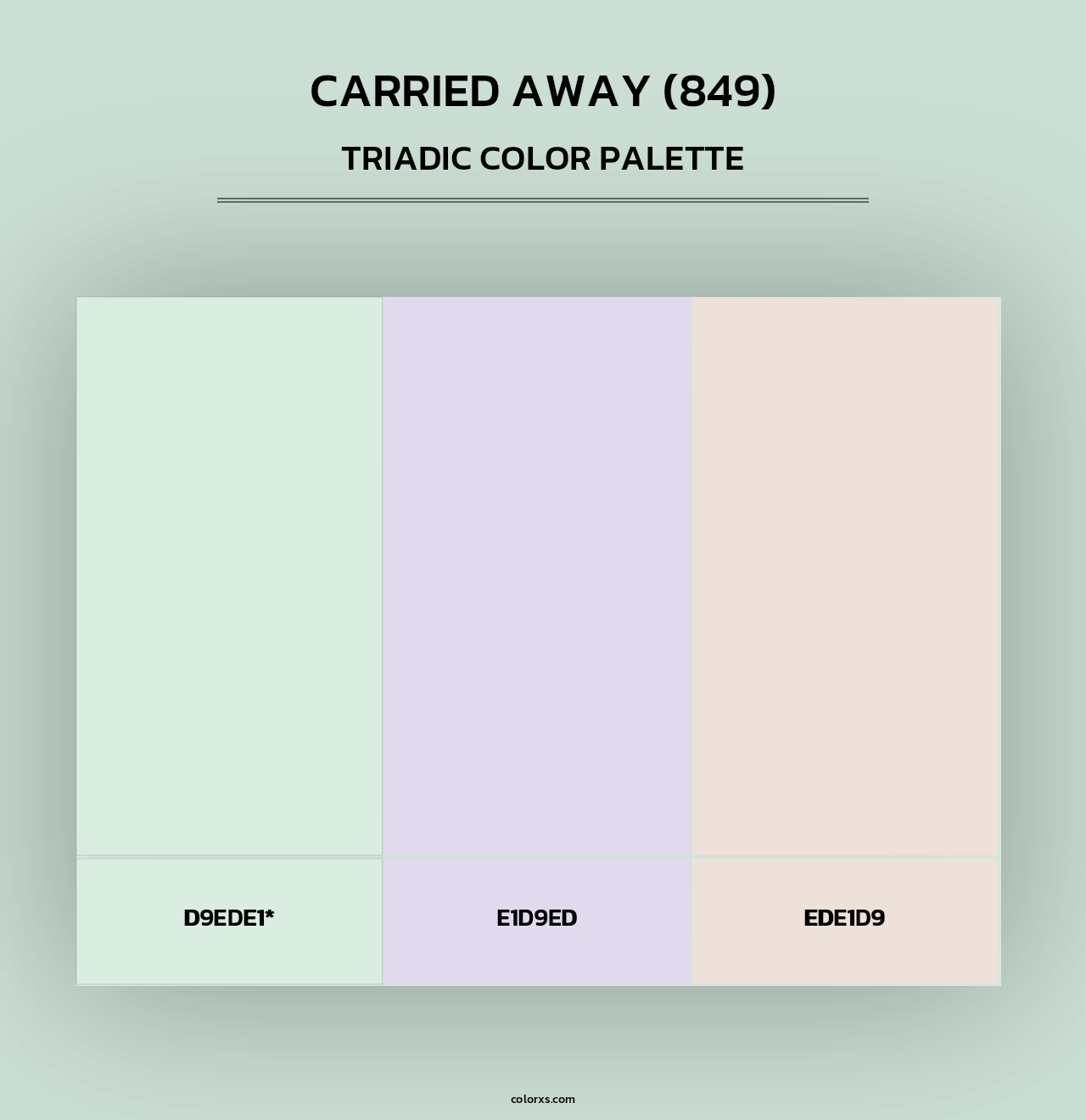 Carried Away (849) - Triadic Color Palette