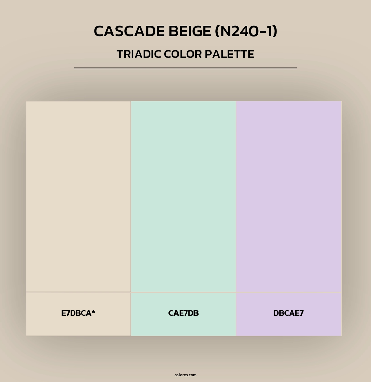 Cascade Beige (N240-1) - Triadic Color Palette