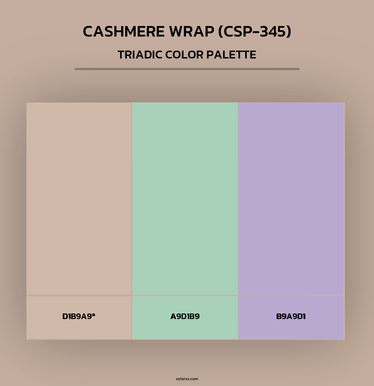 Cashmere Wrap (CSP-345) - Triadic Color Palette