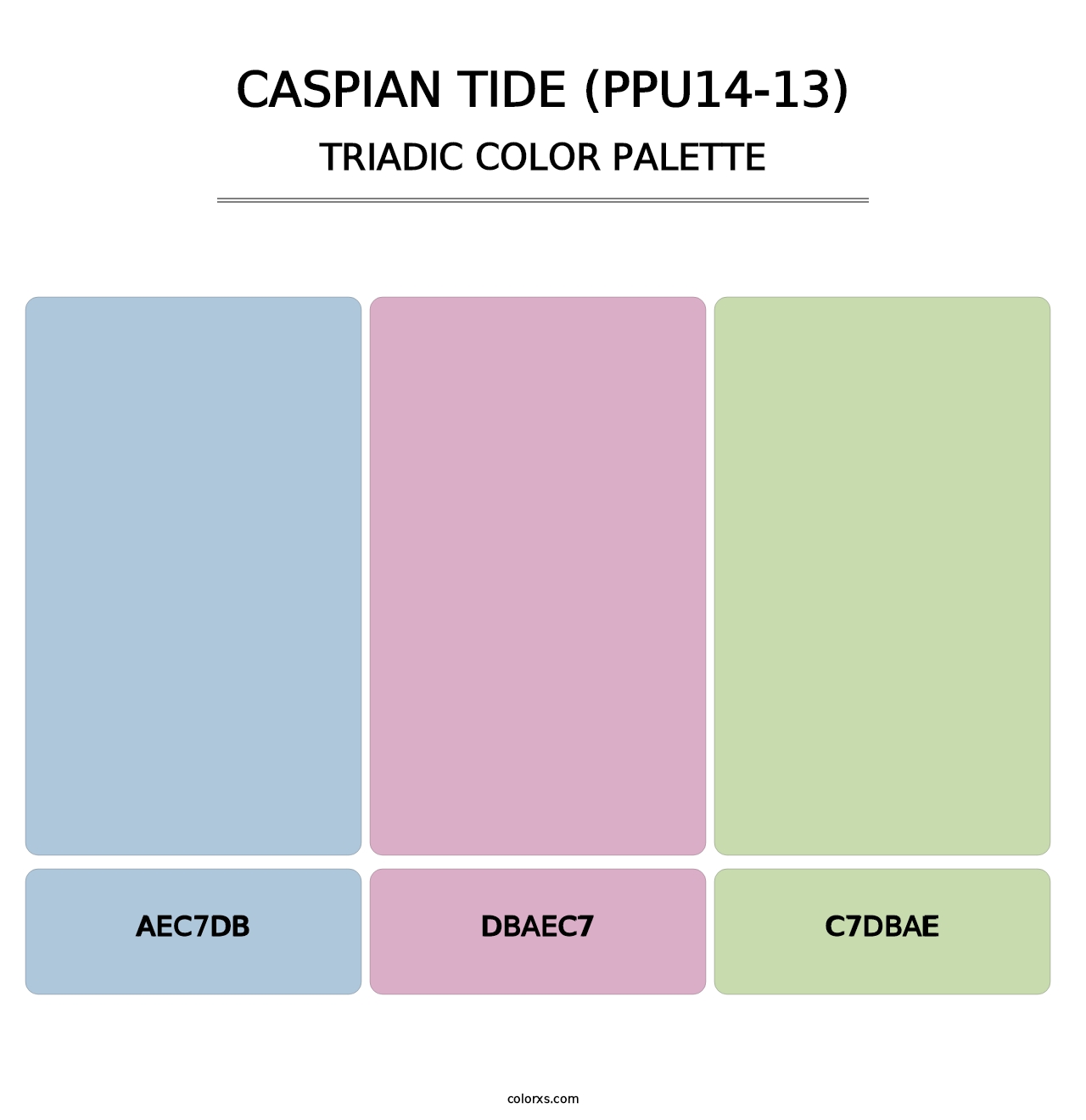 Caspian Tide (PPU14-13) - Triadic Color Palette