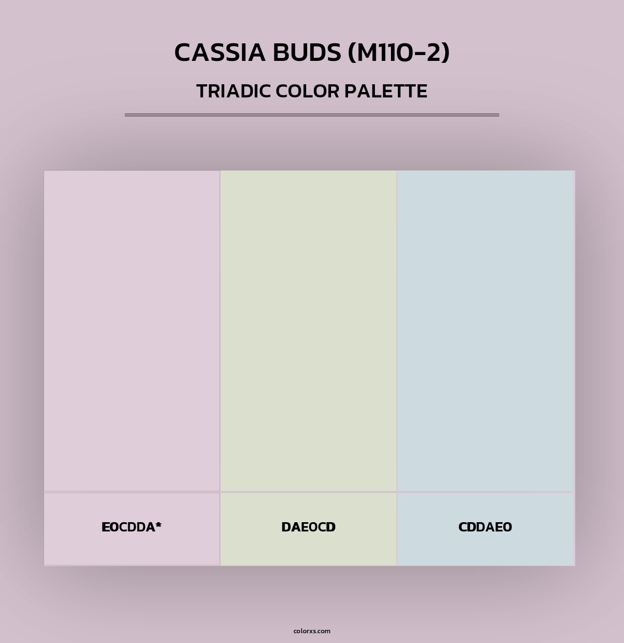 Cassia Buds (M110-2) - Triadic Color Palette