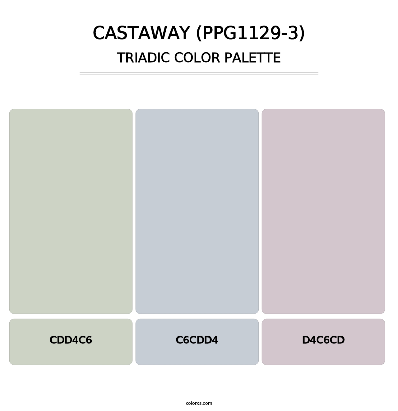Castaway (PPG1129-3) - Triadic Color Palette