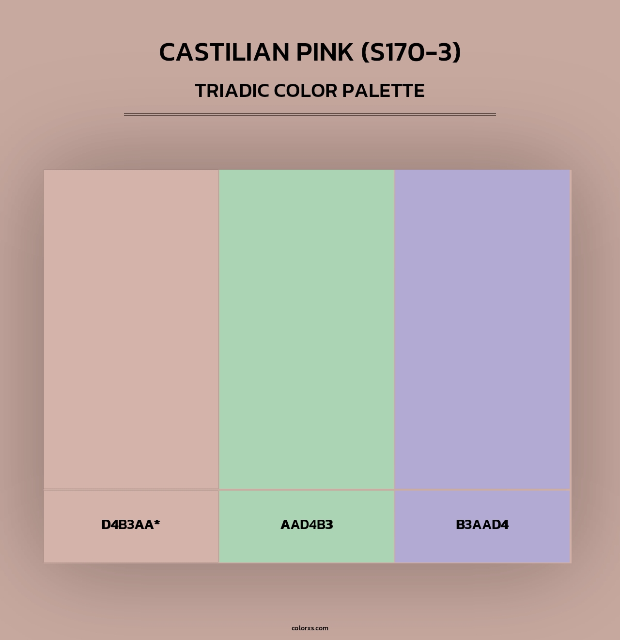 Castilian Pink (S170-3) - Triadic Color Palette