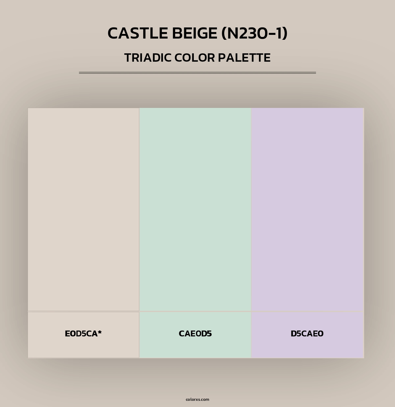 Castle Beige (N230-1) - Triadic Color Palette