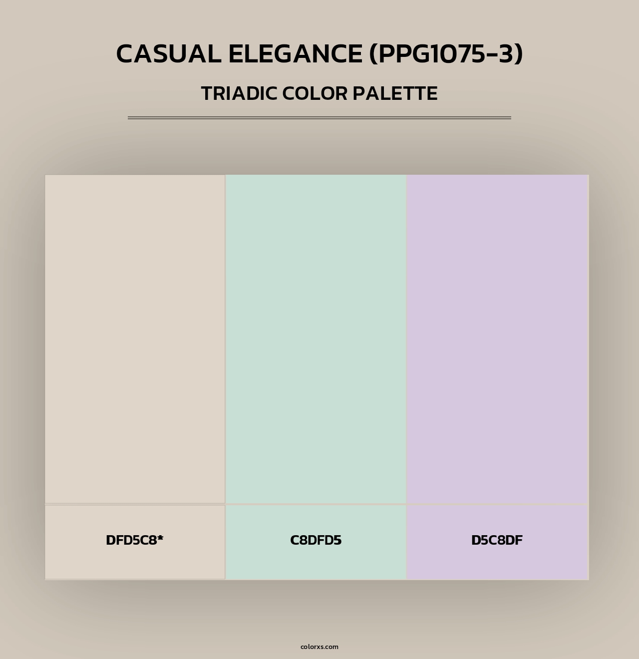 Casual Elegance (PPG1075-3) - Triadic Color Palette