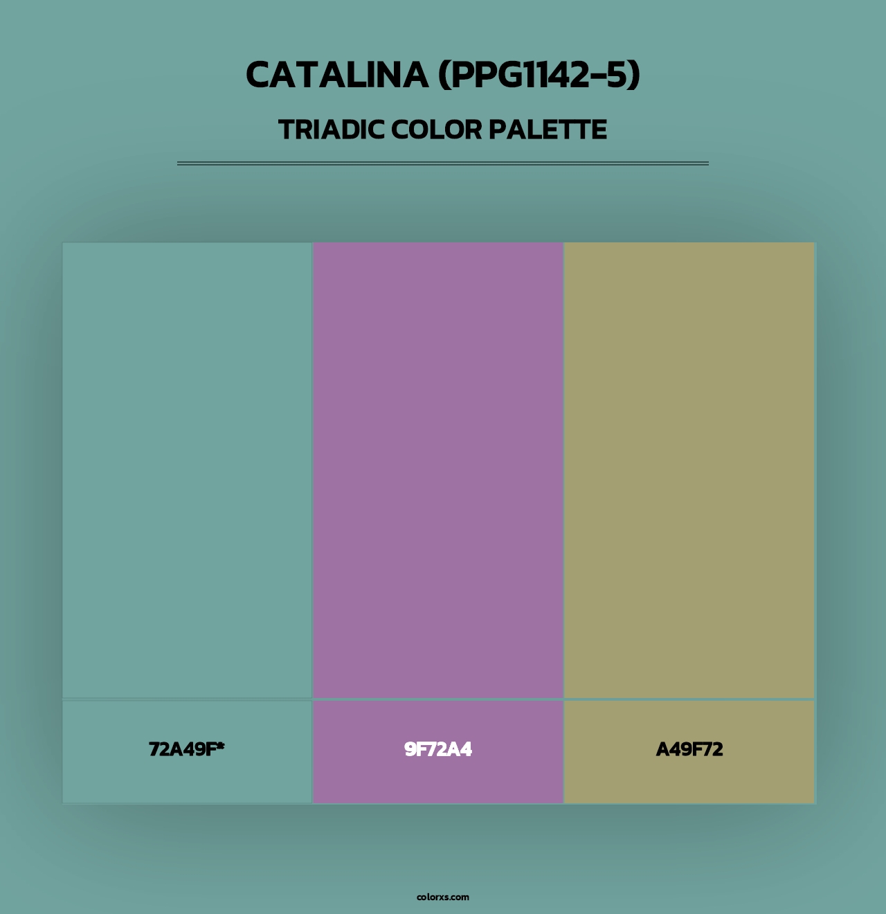 Catalina (PPG1142-5) - Triadic Color Palette