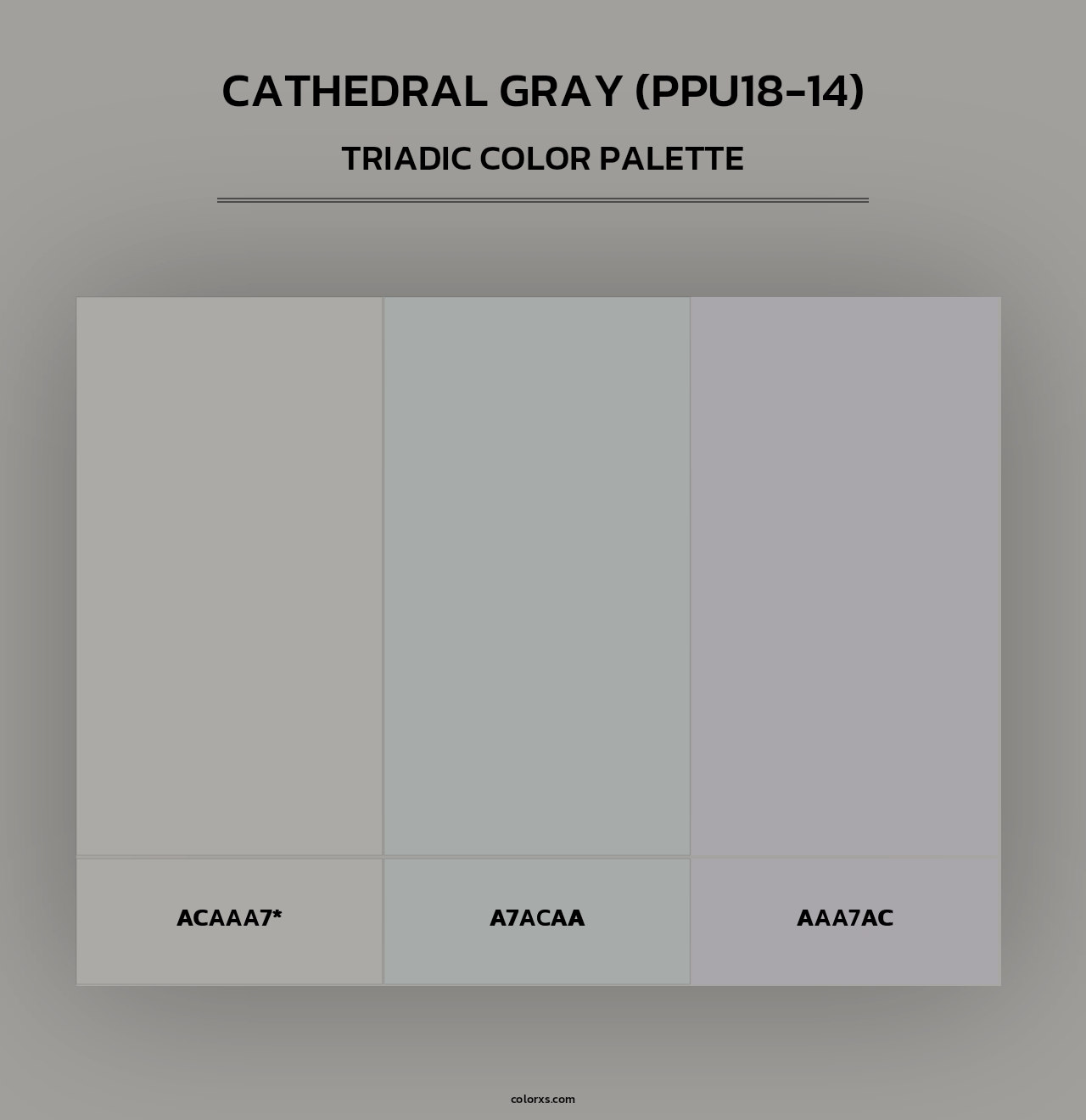 Cathedral Gray (PPU18-14) - Triadic Color Palette