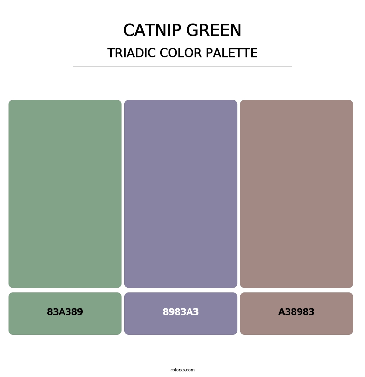 Catnip Green - Triadic Color Palette