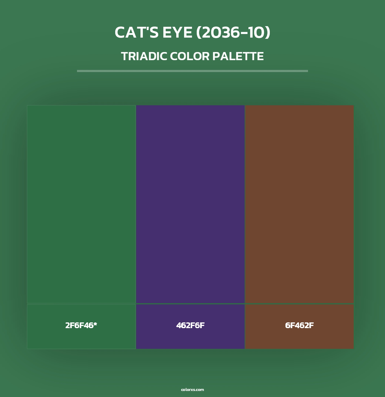 Cat's Eye (2036-10) - Triadic Color Palette