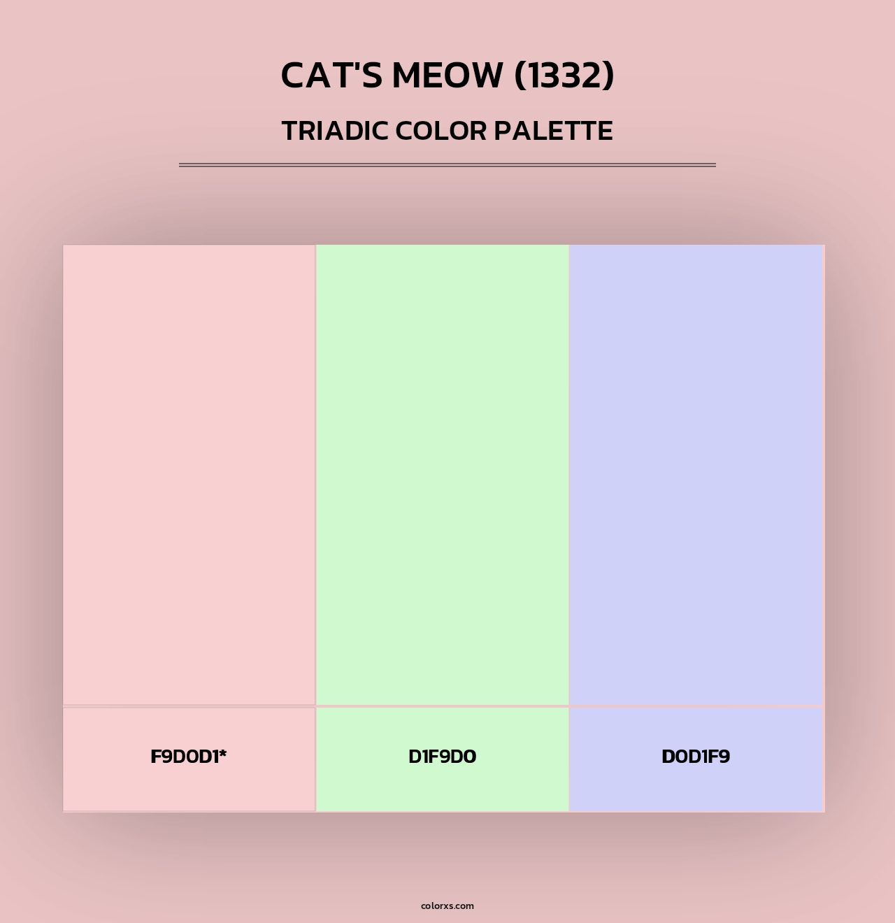 Cat's Meow (1332) - Triadic Color Palette
