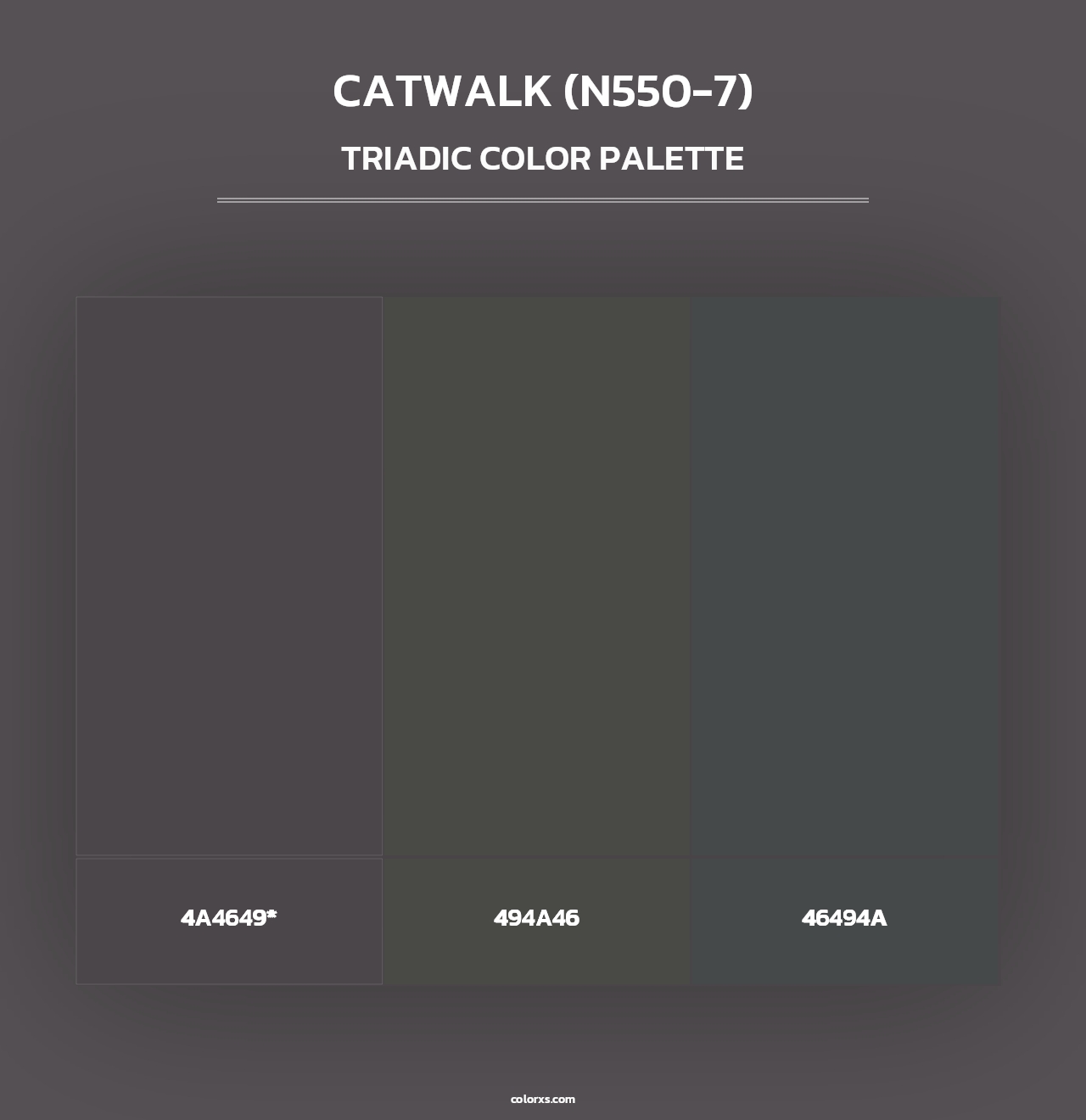 Catwalk (N550-7) - Triadic Color Palette