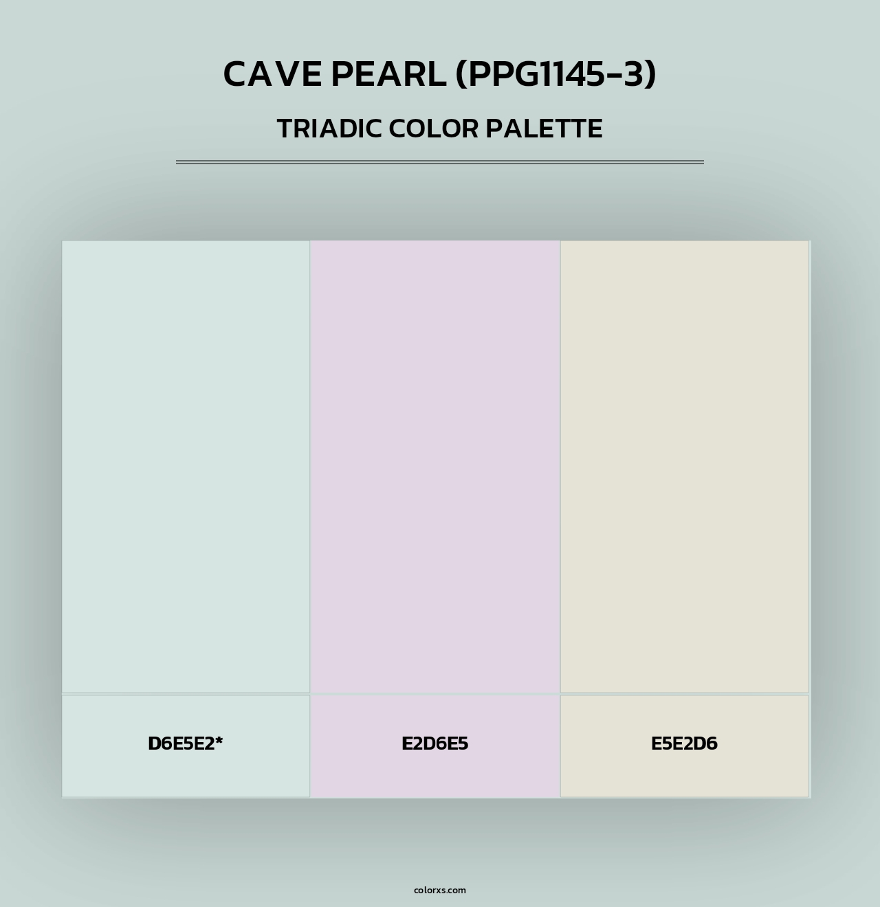 Cave Pearl (PPG1145-3) - Triadic Color Palette