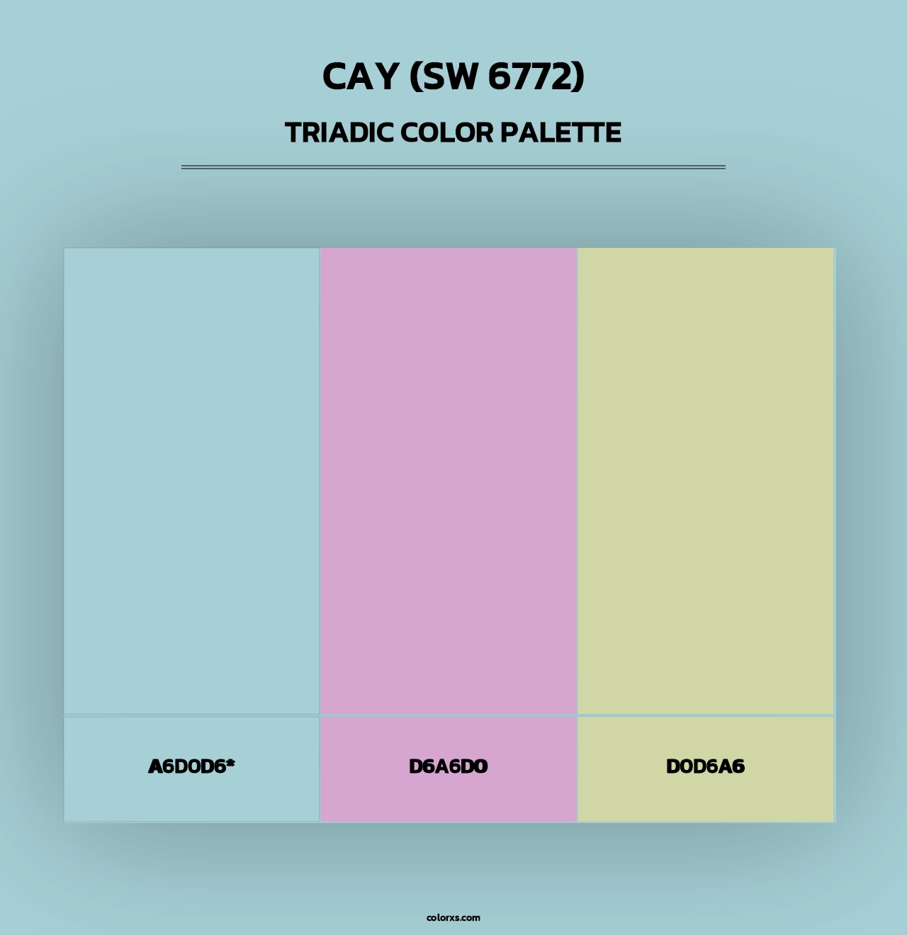Cay (SW 6772) - Triadic Color Palette