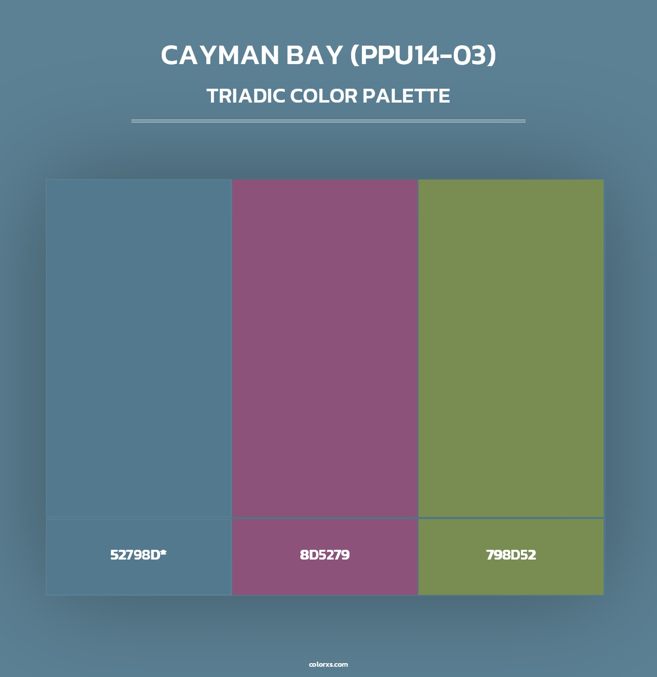 Cayman Bay (PPU14-03) - Triadic Color Palette
