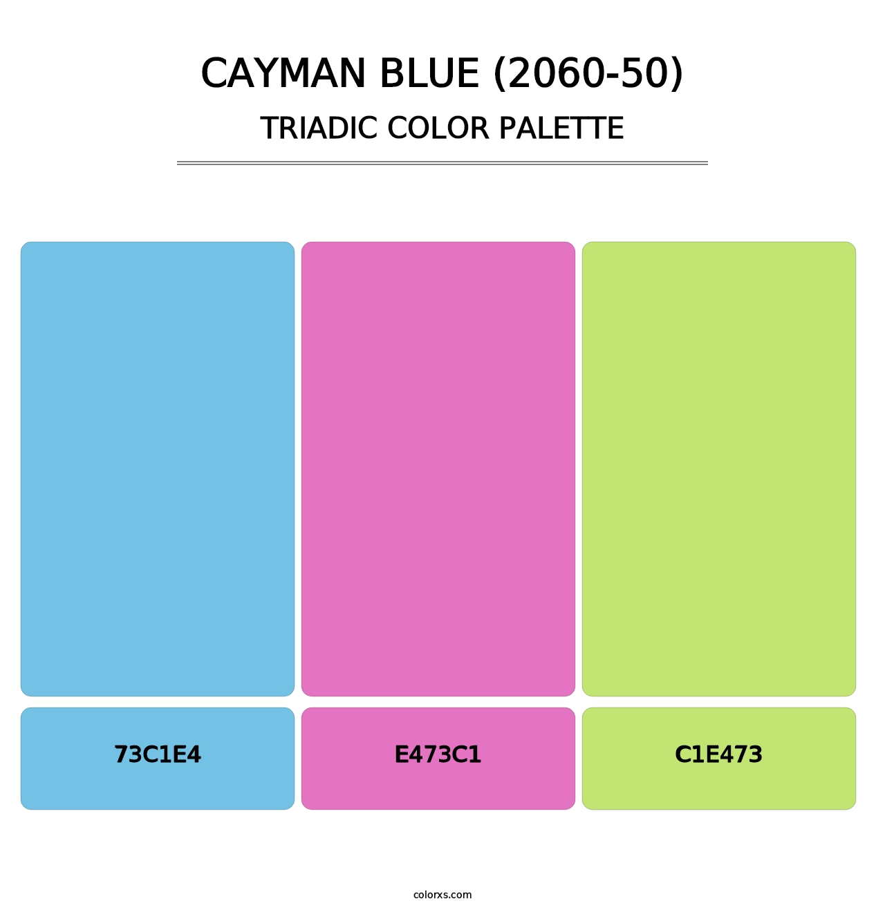 Cayman Blue (2060-50) - Triadic Color Palette