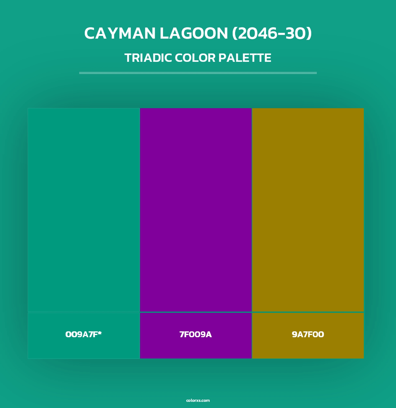 Cayman Lagoon (2046-30) - Triadic Color Palette